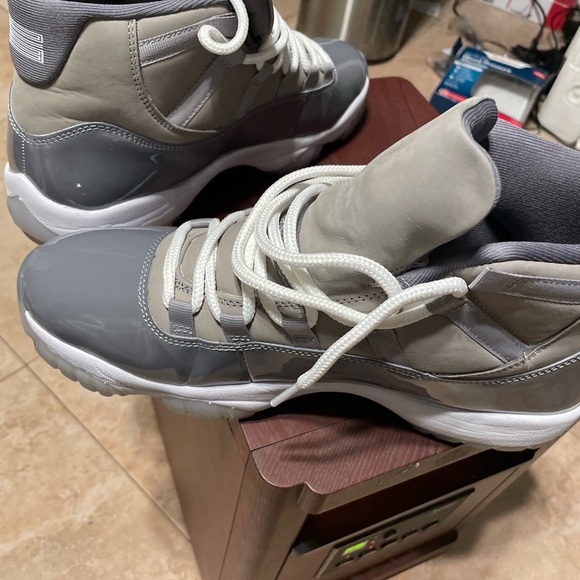 Jordan 11s Cool Gray and White Sneakers - Picture 2 of 8
